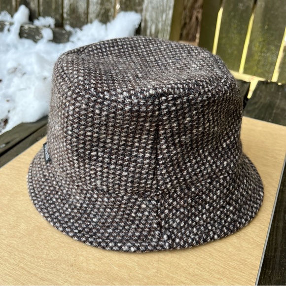 Flipside Hats Primo Reversible Bucket Hat Gray & Brown Wool Tweed & Gray Canvas - Picture 5 of 16